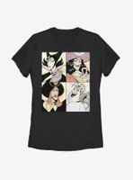 Disney Villains Anime Style Portraits Womens T-Shirt