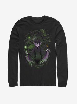 Disney Sleeping Beauty Maleficent Anime Style Long-Sleeve T-Shirt
