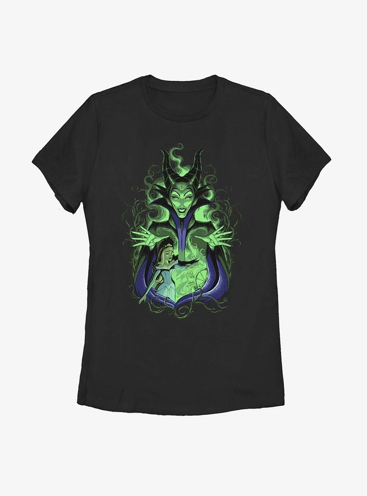 Disney Sleeping Beauty Maleficent Touch The Spindle Womens T-Shirt