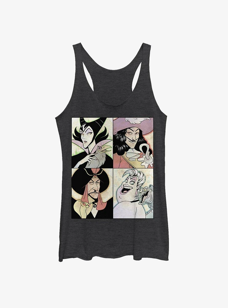 Disney Villains Anime Style Portraits Womens Tank Top