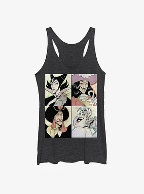 Disney Villains Anime Style Portraits Womens Tank Top
