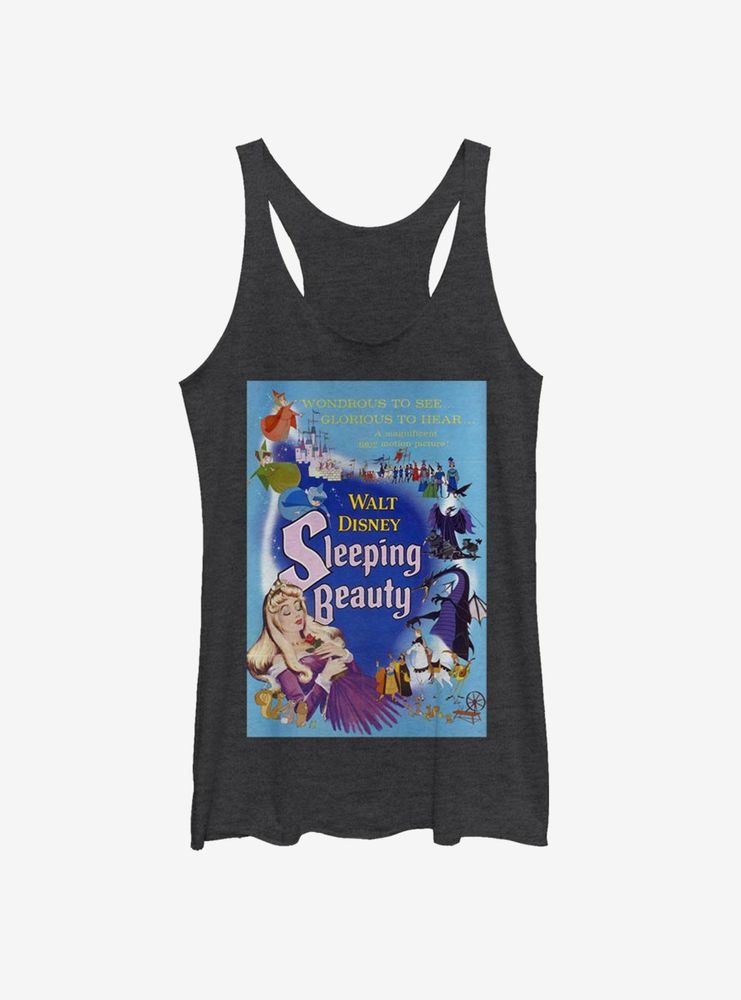 Disney Sleeping Beauty Classic Movie Poster Womens Tank Top