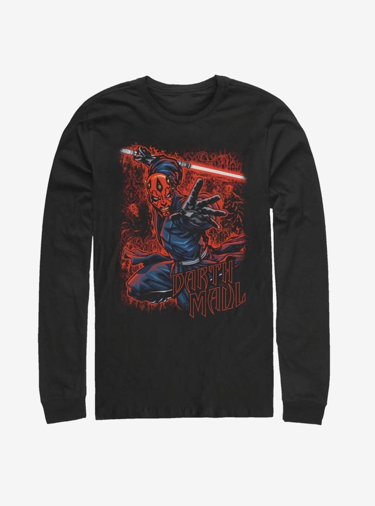 Star Wars Darth Maul Comic Art Long-Sleeve T-Shirt