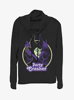Disney Sleeping Beauty Maleficent Party Crasher Cowlneck Long-Sleeve Womens Top