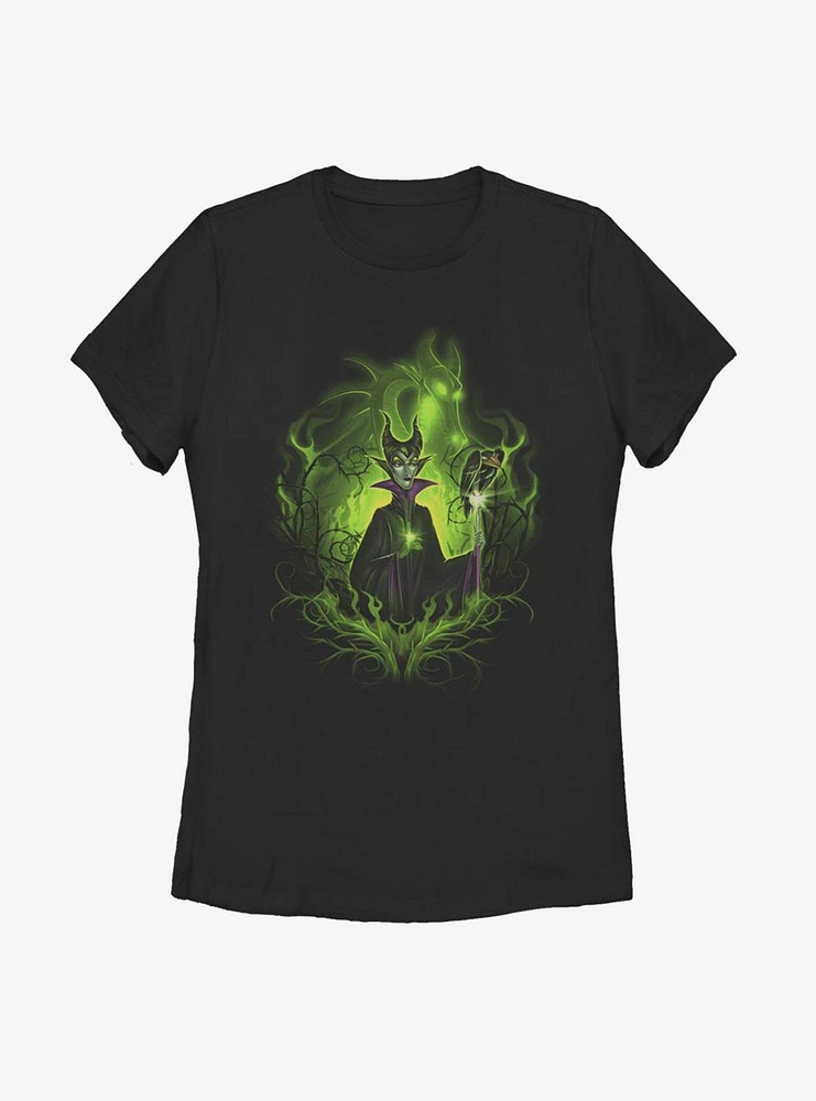 Disney Sleeping Beauty Maleficent Forest Of Thorns Womens T-Shirt
