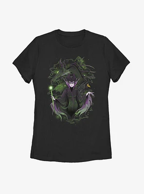 Disney Sleeping Beauty Maleficent Anime Style Womens T-Shirt