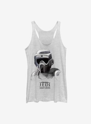 Star Wars Jedi Fallen Order Scout Trooper Mask Womens Tank Top