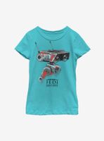 Star Wars Jedi Fallen Order BD-1 Sketch Youth Girls T-Shirt