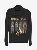 Star Wars The Mandalorian Boba Box Up Cowl Neck Long-Sleeve Girls Top