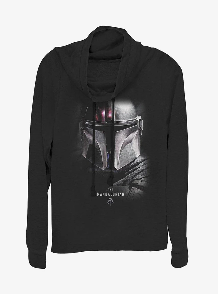 Star Wars The Mandalorian Hero Shot Cowl Neck Long-Sleeve Girls Top