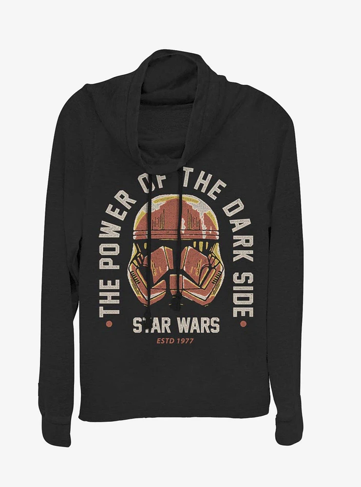 Star Wars Episode IX The Rise Of Skywalker Dark Side Power Cowl Neck Long-Sleeve Girls Top