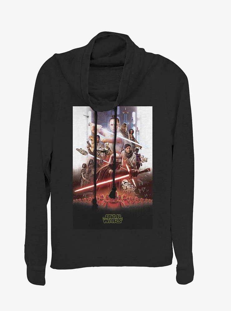 Star Wars Episode IX The Rise Of Skywalker Last Poster Cowl Neck Long-Sleeve Girls Top