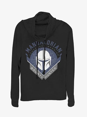 Star Wars The Mandalorian Crest Cowl Neck Long-Sleeve Girls Top