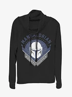 Star Wars The Mandalorian Crest Cowl Neck Long-Sleeve Girls Top