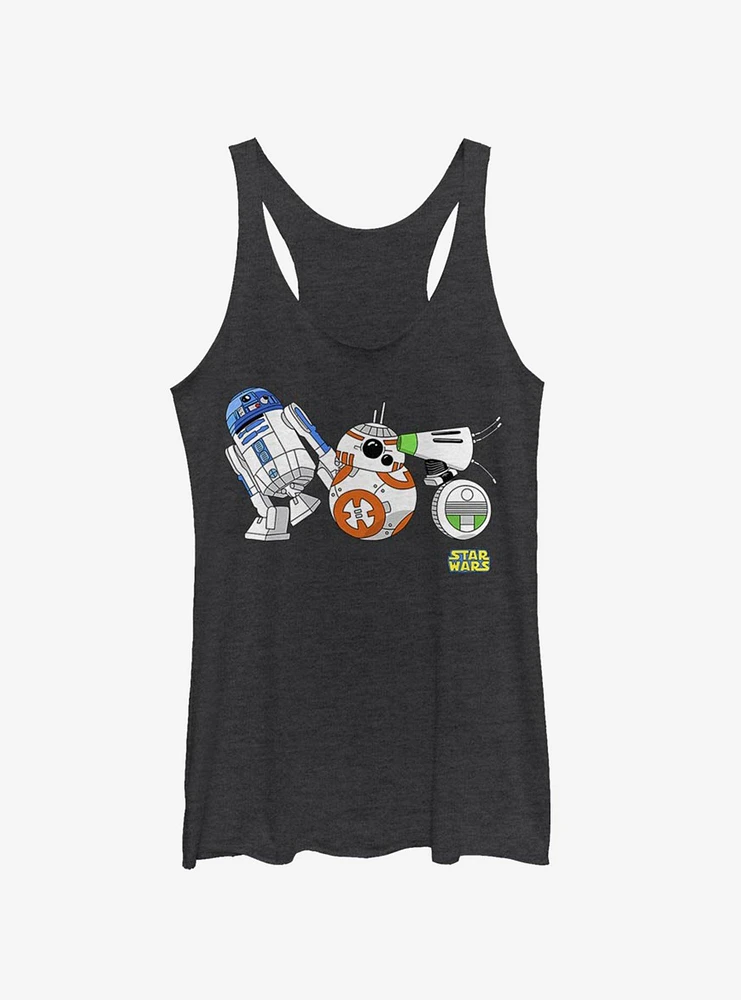 Star Wars Episode IX The Rise Of Skywalker Cartoon Droid Lineup Girls Tank