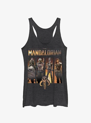 Star Wars The Mandalorian Box Up Girls Heathered Tank Top