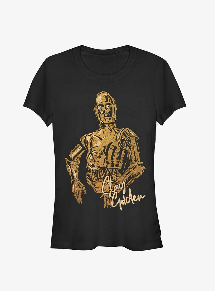 Star Wars Episode IX The Rise Of Skywalker C-3PO Stay Golden Girls T-Shirt