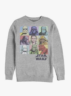Star Wars Episode IX The Rise Of Skywalker Pastel Rey Boxes Sweatshirt