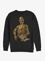 Star Wars Episode IX The Rise Of Skywalker C-3PO Stay Golden Sweatshirt