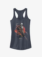 Star Wars The Mandalorian Sunrise Girls Navy Blue Tank Top