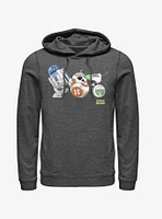 Star Wars Episode IX The Rise Of Skywalker Cartoon Droid Lineup Hoodie