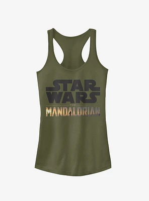 Star Wars The Mandalorian Stacked Logo Girls Tank