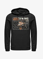 Star Wars Episode IX The Rise Of Skywalker Starfighter Schematic Hoodie