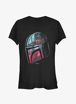 Star Wars The Mandalorian Helmet Explanation Girls T-Shirt