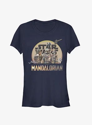 Star Wars The Mandalorian Characters Action Pose Girls T-Shirt