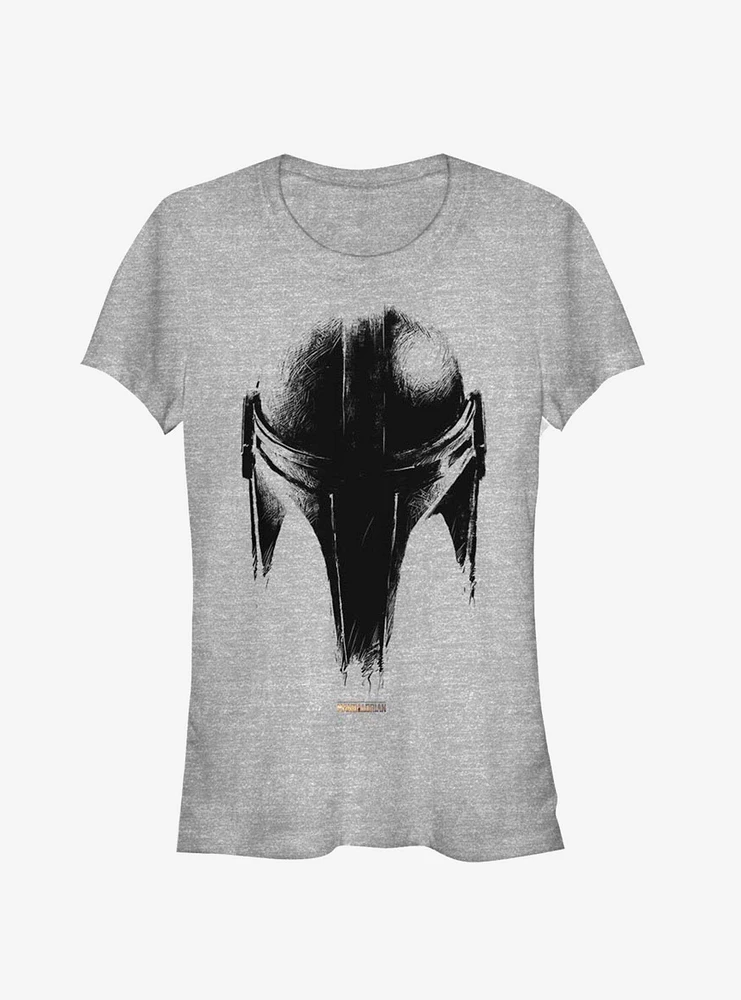 Star Wars The Mandalorian Sketch Helm Girls T-Shirt