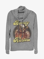 Star Wars The Mandalorian Bounty Retro Cowl Neck Long-Sleeve Girls Top