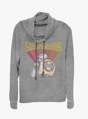 Star Wars Episode IX The Rise Of Skywalker BB-8 Retro Cowl Neck Long-Sleeve Girls Top