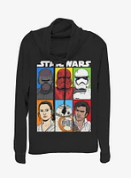 Star Wars Episode IX The Rise Of Skywalker Friend Or Foe Cowl Neck Long-Sleeve Girls Top