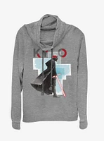 Star Wars Episode IX The Rise Of Skywalker Kylo Red Mask Cowl Neck Long-Sleeve Girls Top