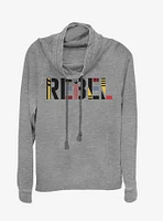 Star Wars Episode IX The Rise Of Skywalker Rebel Simple  Cowl Neck Long-Sleeve Girls Top