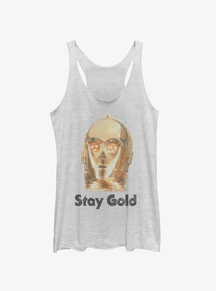 Star Wars Episode IX The Rise Of Skywalker Girls Stay Gold Tank