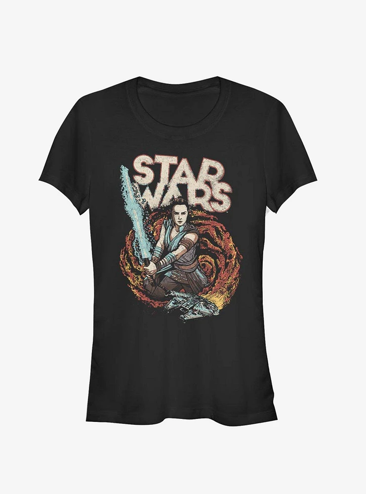 Star Wars Episode IX The Rise Of Skywalker Dark Nines Girls T-Shirt