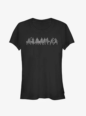 Star Wars Episode IX The Rise Of Skywalker New Order Line-Up Girls T-Shirt