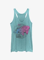 Star Wars Episode IX The Rise Of Skywalker Neon Ship Girls Tank