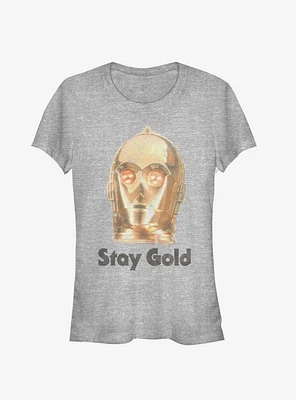Star Wars Episode IX The Rise Of Skywalker Stay Gold Girls T-Shirt