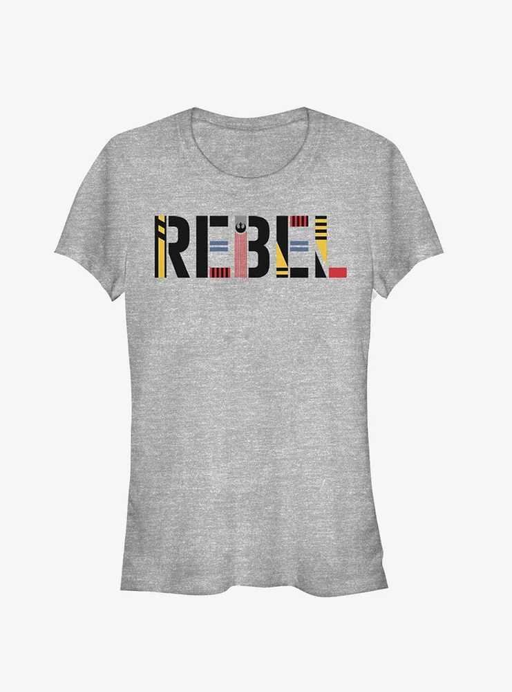 Star Wars Episode IX The Rise Of Skywalker Rebel Simple Girls T-Shirt