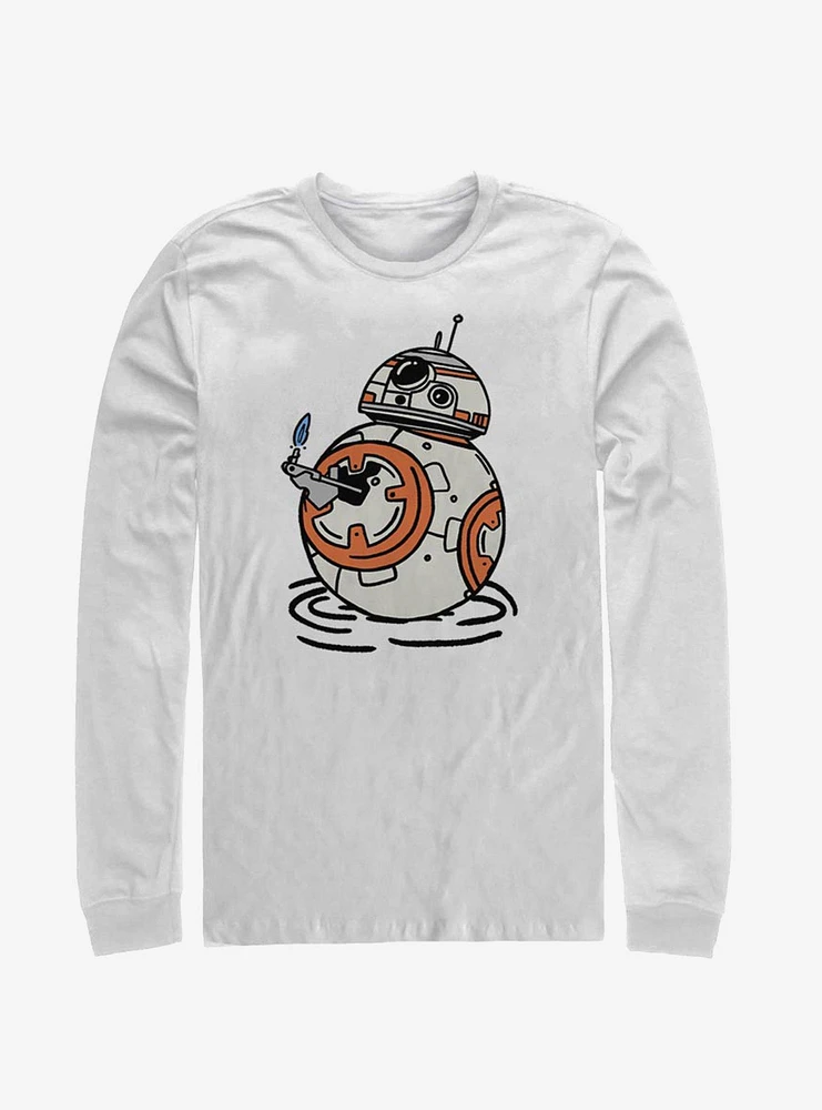 Star Wars Episode IX The Rise Of Skywalker BB-8 Doodles Long-Sleeve T-Shirt