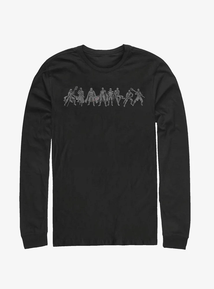 Star Wars Episode IX The Rise Of Skywalker New Order Line-Up Long-Sleeve T-Shirt