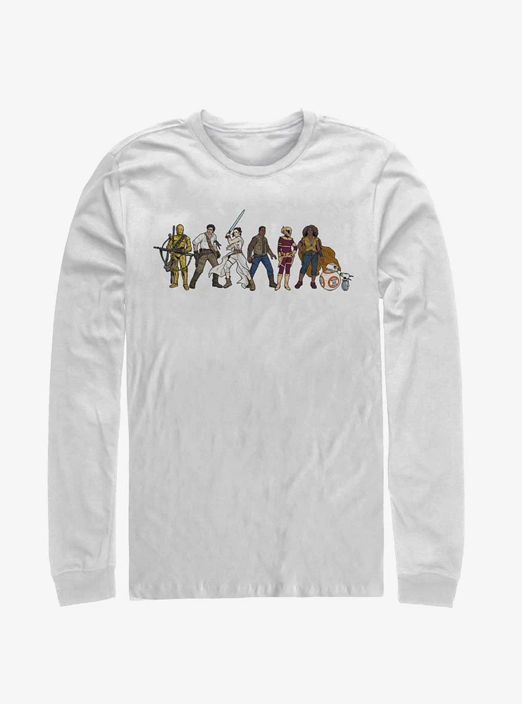 Star Wars Episode IX The Rise Of Skywalker Resistance Line-Up Long-Sleeve T-Shirt