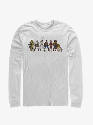 Star Wars Episode IX The Rise Of Skywalker Resistance Line-Up Long-Sleeve T-Shirt