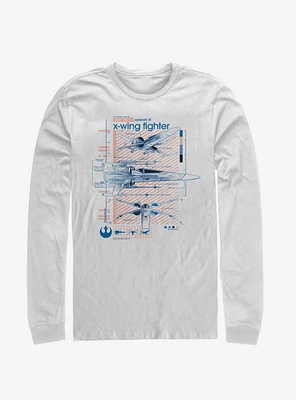 Star Wars Episode IX The Rise Of Skywalker Xwingers Ninety Long-Sleeve T-Shirt