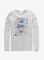 Star Wars Episode IX The Rise Of Skywalker Xwingers Ninety Long-Sleeve T-Shirt