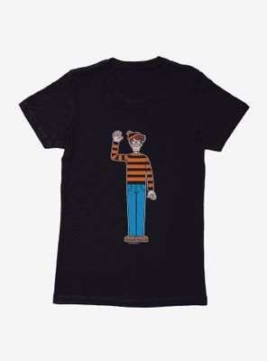 Where's Waldo Halloween Orange Striped Sweater Womens T-Shirt