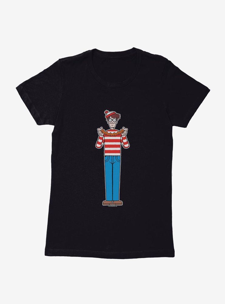 Where's Waldo Pumpkin Garland Womens T-Shirt