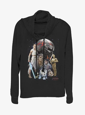 Star Wars: The Rise of Skywalker Galaxies Heroes Cowl Neck Long-Sleeve Girls Top